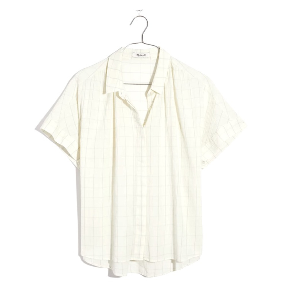 Madewell Hilltop Shirt in Windowpane Print
